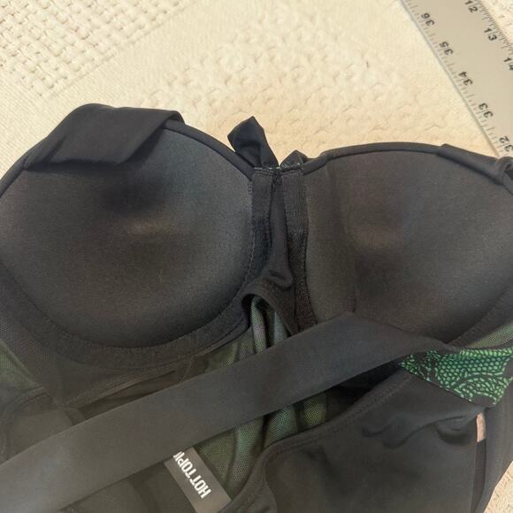 Hot Topic XS steampunk lace halter swimsuit underwire padded SW2 2975 - Picture 7 of 9